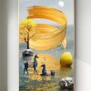 Tranh 3D cây tài lộc và hươu xanh pic_28133425