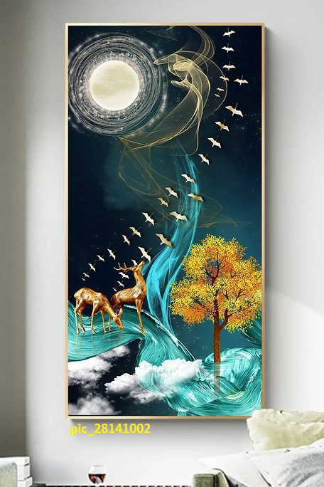 Tranh tráng gương 3D trăng tròn pic_28141002