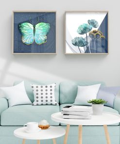 Tranh bướm và hoa FT10060