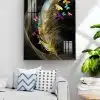 Tranh lông vũ và đàn bướm sắc màu FT10433