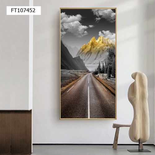 Tranh con đường dài và núi non FT107452