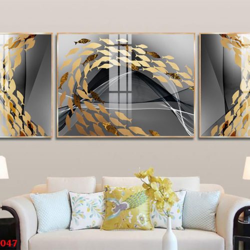 Tranh đàn cá vàng nghệ thuật FT30047
