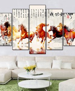 Tranh ngựa trang trí phòng khách MD125