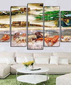 Tranh ngựa phi trên mặt nước MD249