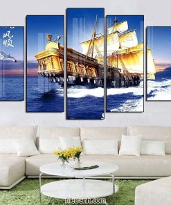 Tranh 3D thuyền buồm TB19