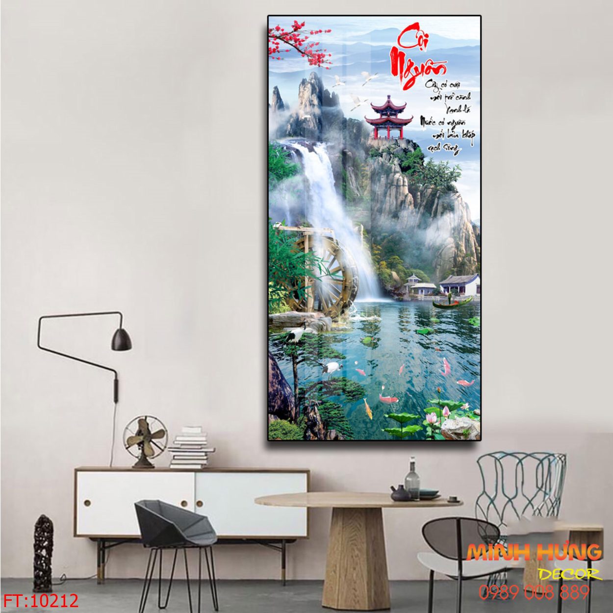 Tranh tráng gương sơn thủy 10212