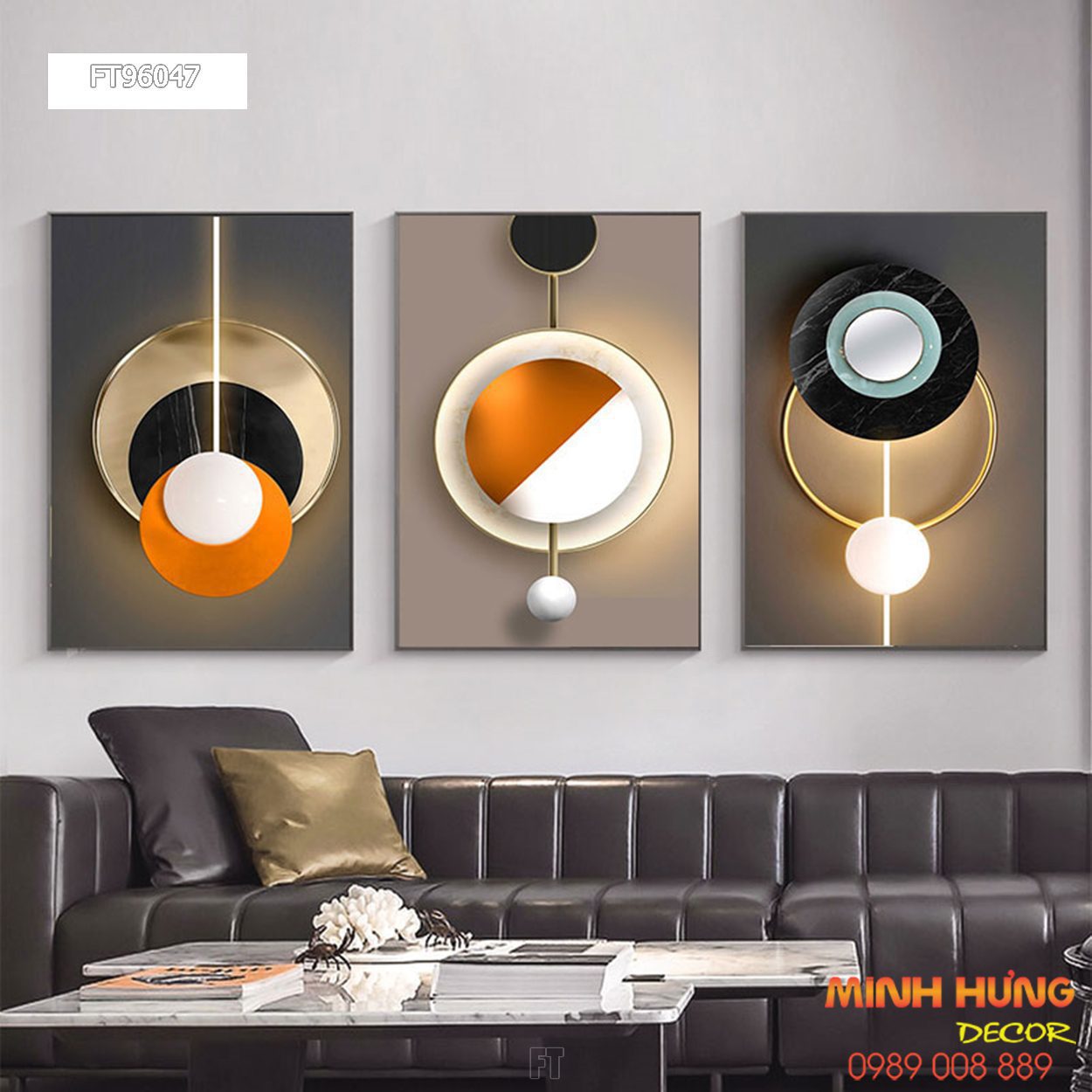 Tranh trang trí hình khối FT96047