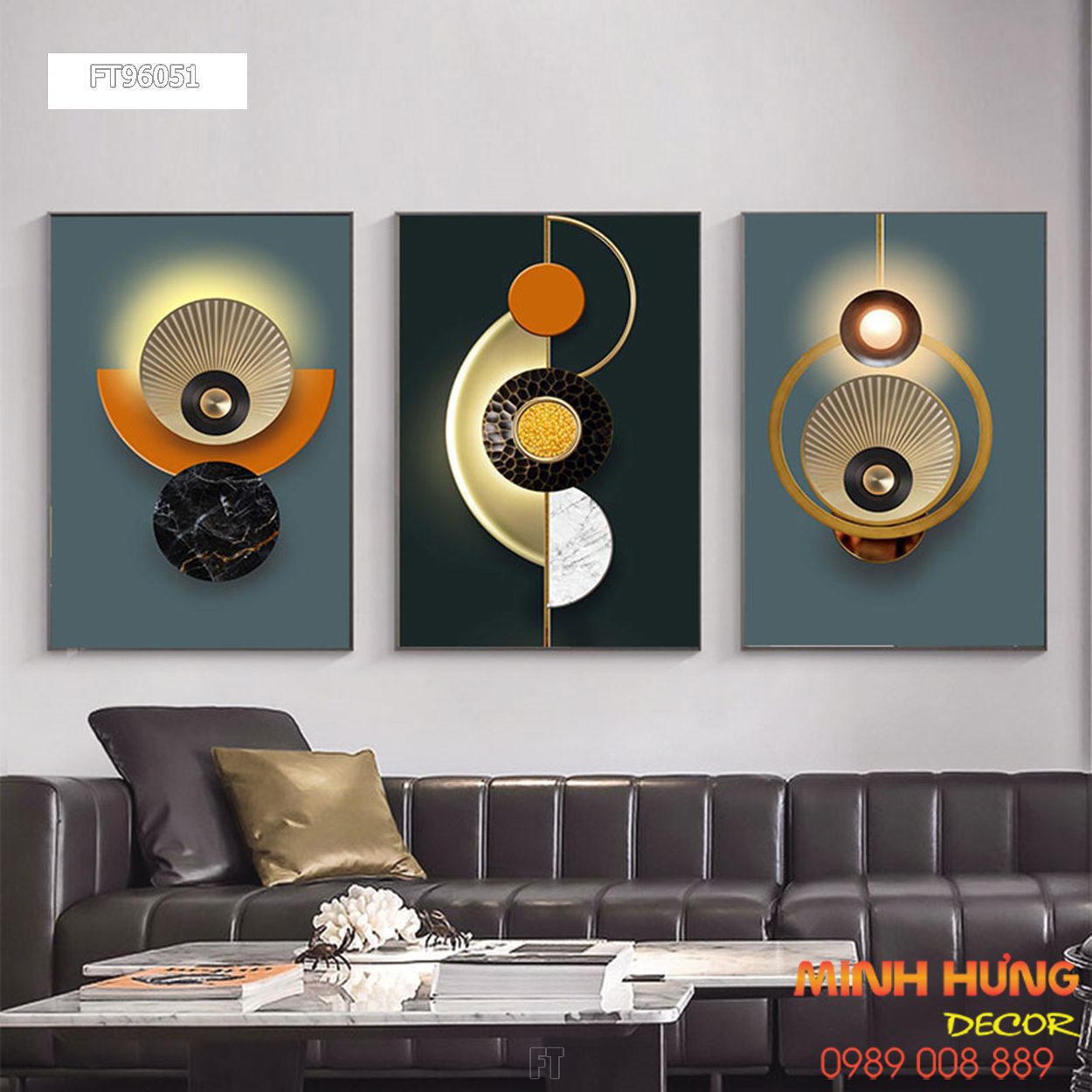Tranh trừu tượng hình khối FT96051