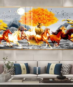 Tranh tráng gương bát mã 3D HD40272