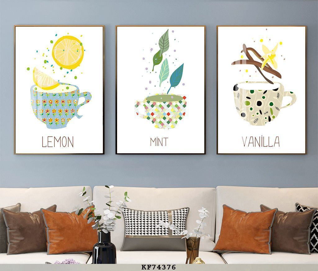 Tranh canvas treo phòng ăn thể hiện sự bắt kịp xu hướng décor của gia đình bạn