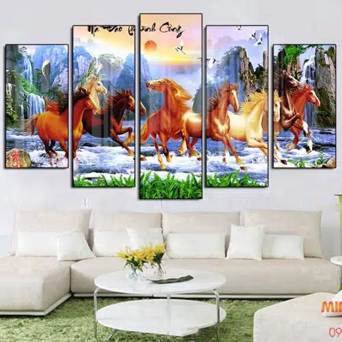 Tranh tráng gương bát mã chạy MD387