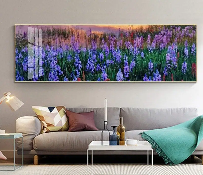 Tranh tráng gương hoa lavender SNO 16138