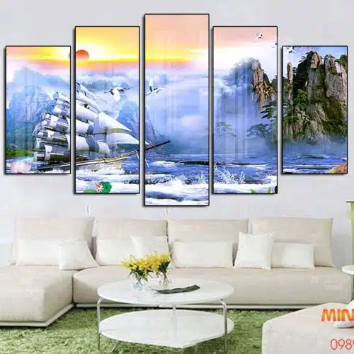 Tranh thuyền buồm nghệ thuật TB30
