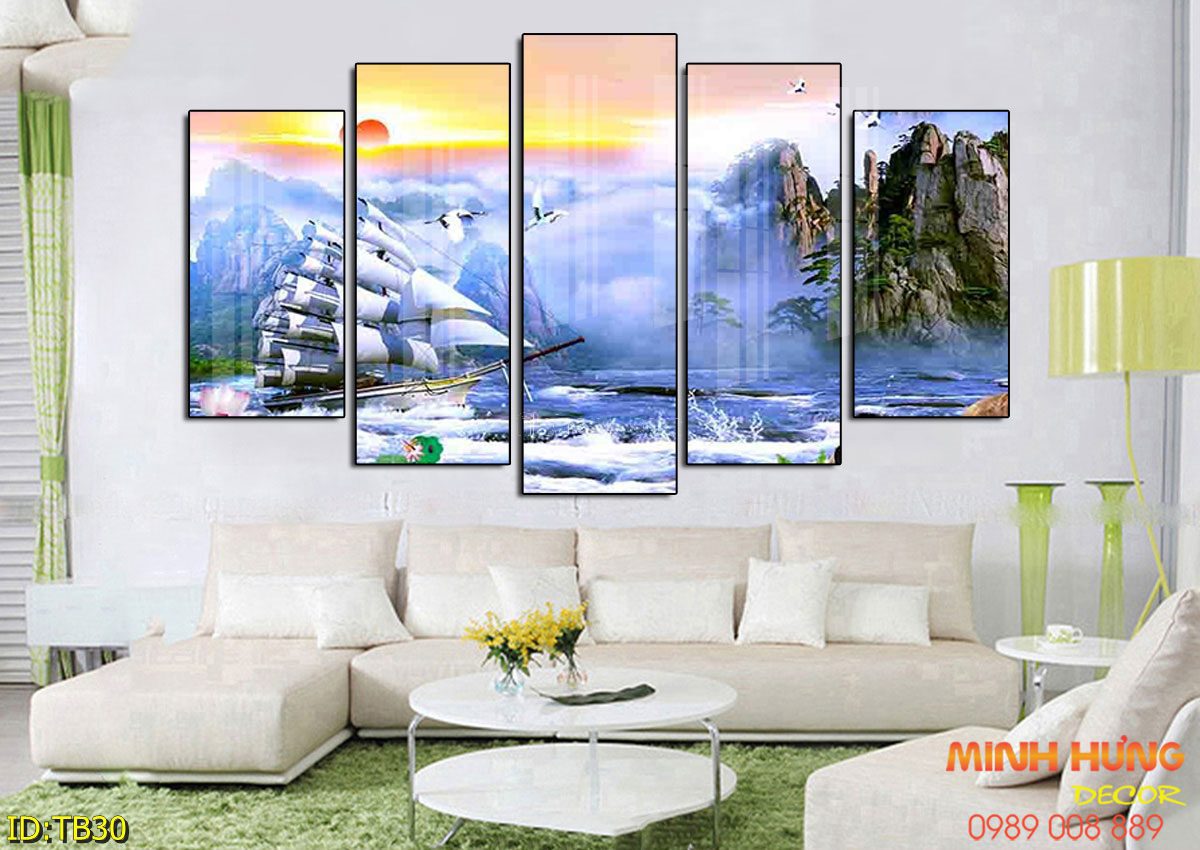 Tranh thuyền buồm nghệ thuật TB30