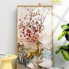 Tranh hưu vàng cùng đàn bướm FT10520