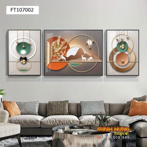FT108002 Tranh đàn hưu dưới dãy núi