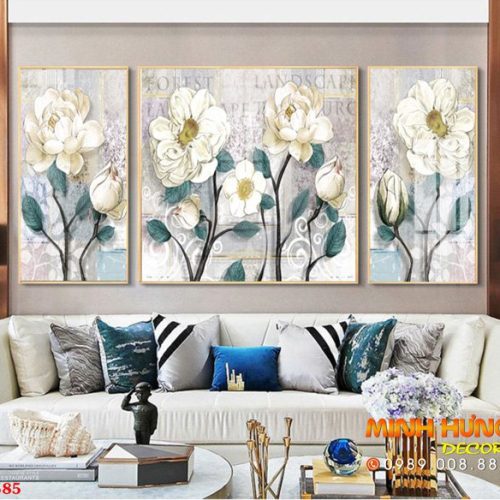 Tranh hoa mai trắng FT63585