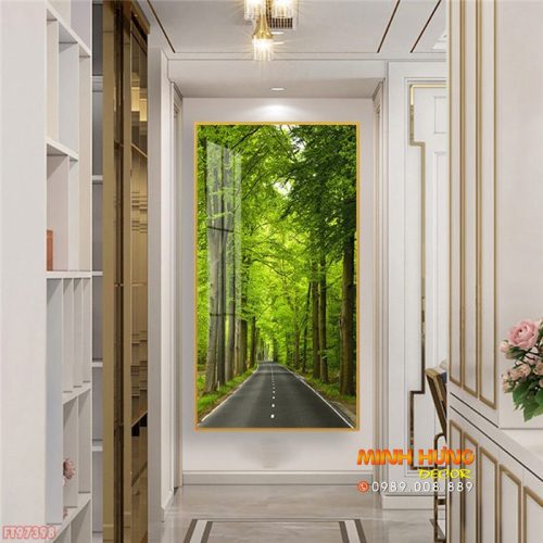 Tranh con đường giữa rừng FT97398