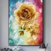 Tranh cành hoa hồng vàng HD18028
