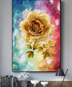Tranh cành hoa hồng vàng HD18028