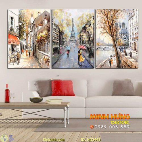 Tranh canvas nghệ thuật phong cảnh nước pháp