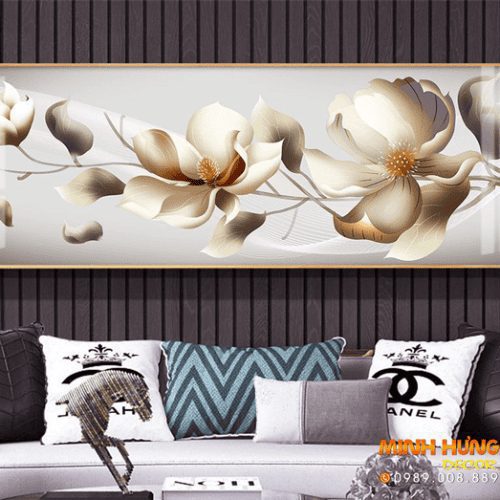 KF97739 Tranh cành hoa mẫu đơn vàng