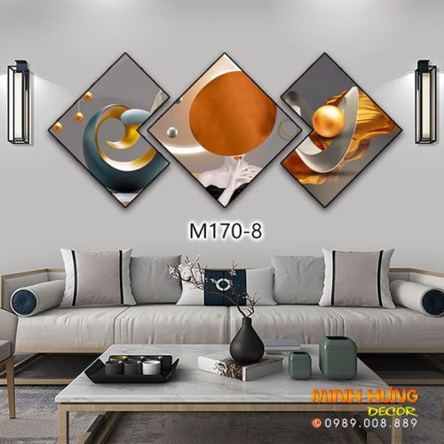 M1708 Tranh Cô Gái Mũ Cam Lạnh Lùng Tinh Tế