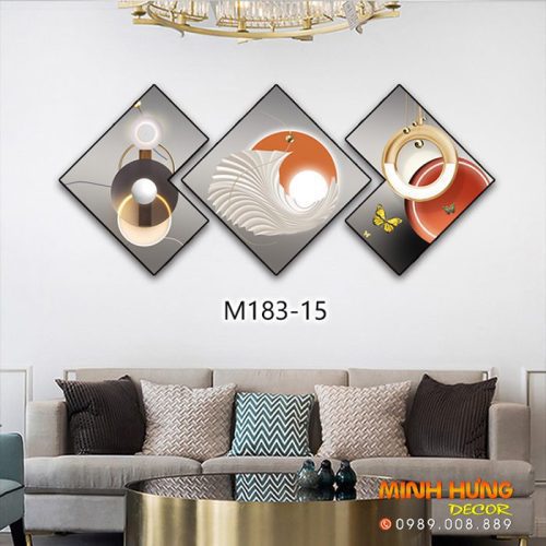 M18315 Tranh Vòng Tròn Nghệ Thuật Hiện Đại