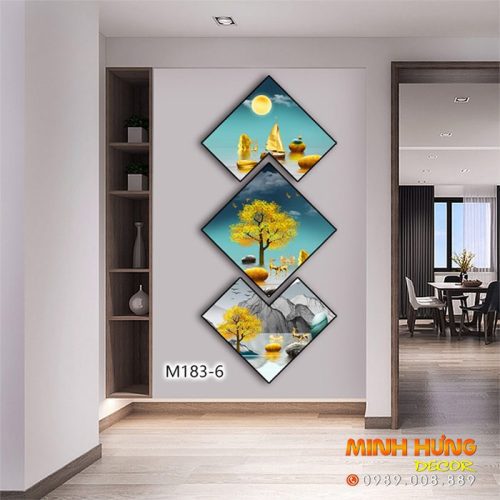 M1836 Tranh Cây Cối Và Cảnh Biển Hữu Tình