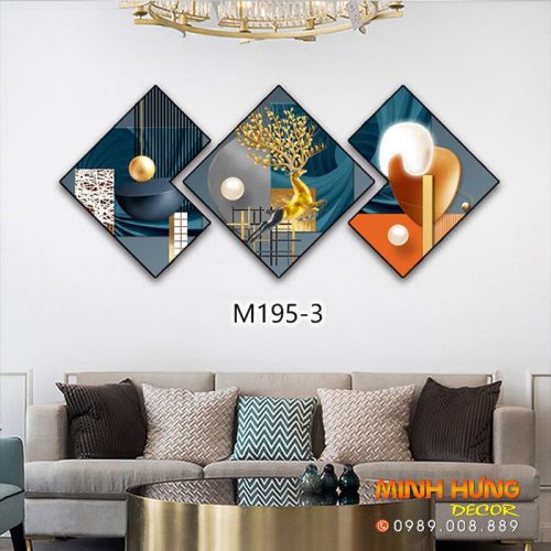 M1953 Tranh Hươu Và Lá Vàng Nghệ Thuật