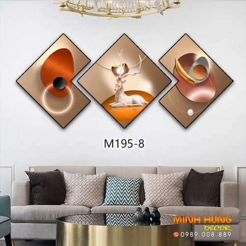 M1958 Tranh Hươu Trắng Thanh Lịch