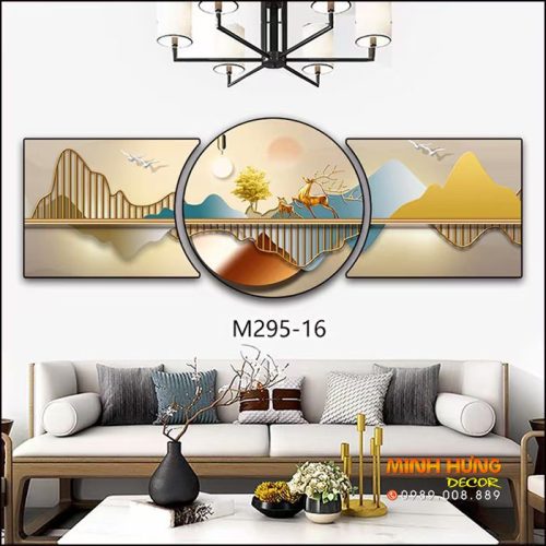 M29516 Tranh Hươu Và Mặt Trời Mọc