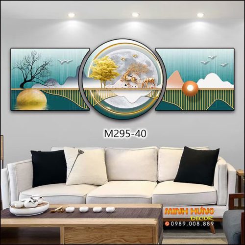 M29540 Tranh Hươu Và Cảnh Thiên Nhiên