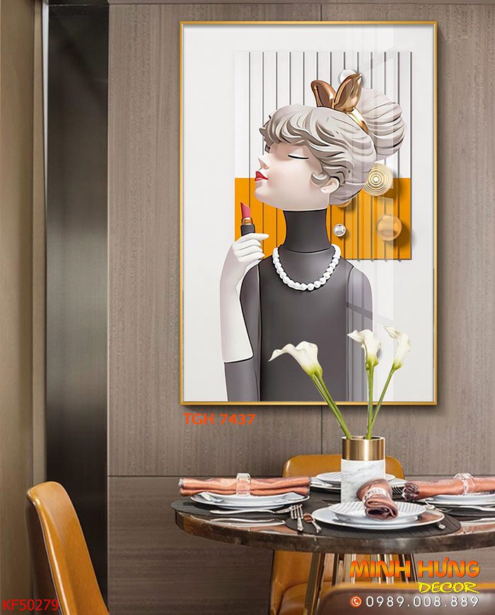 TGH7437 Tranh Decor Phủ Gương Hiện Đại