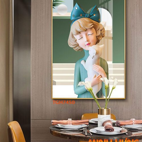 TGH7450 Tranh Cô Gái Phủ Gương Hiện Đại