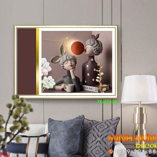 TGH7458 Tranh Hiện Đại Pha Lê Gương