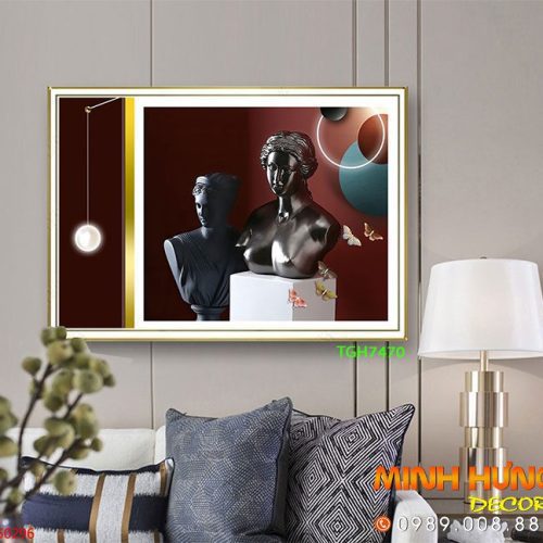 TGH7470 Tranh Tượng Phủ Gương Hiện Đại