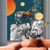 TGH7478 Tranh Decor Ngựa Phủ Gương Hiện Đại