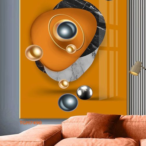 TGH7490 Tranh Decor Vàng Phủ Gương Hiện Đại
