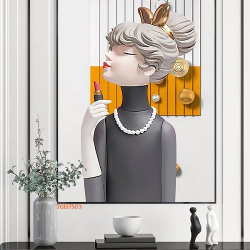 TGH7503 Tranh Decor Cô Gái Pha Lê Gương
