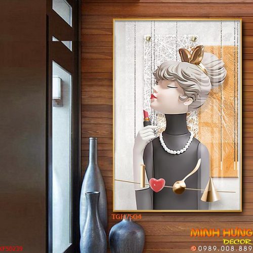 TGH7504 Tranh Decor Cô Gái Quyến Rủ Hiện Đại