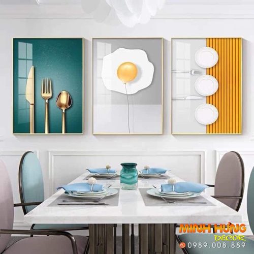 SNO3011 Tranh bộ 3 dụng cụ ăn trứng