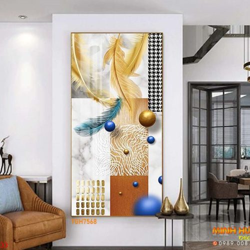 TGH7568 Tranh Lông Vũ Hiện Đại