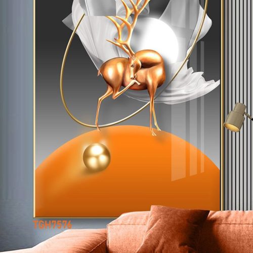 TGH7576 Tranh Hươu Nghệ Thuật Hiện Đại