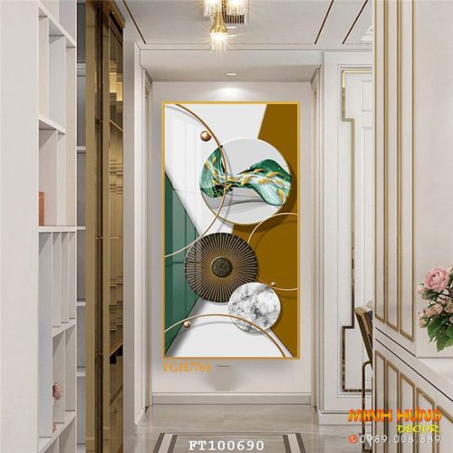 TGH7761 Tranh decor vòng tròn trang trí độc lạ