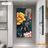 TGH7828 Tranh bông sen và đàn cá đỏ đẹp
