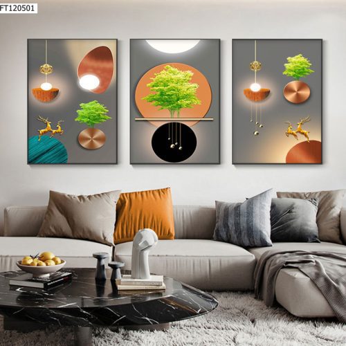 Tranh tráng gương hình học FT120501