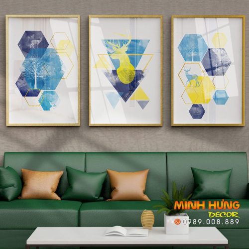 Tranh trừu tượng hình khối TMH006
