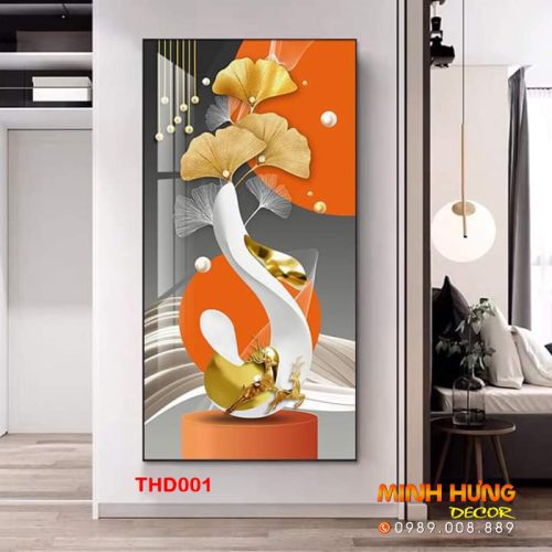 THD001 Tranh Chiếu Nghỉ Cầu Thang Tráng Gương