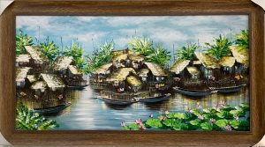 Tranh phong cảnh sông nước miền tây TSD004